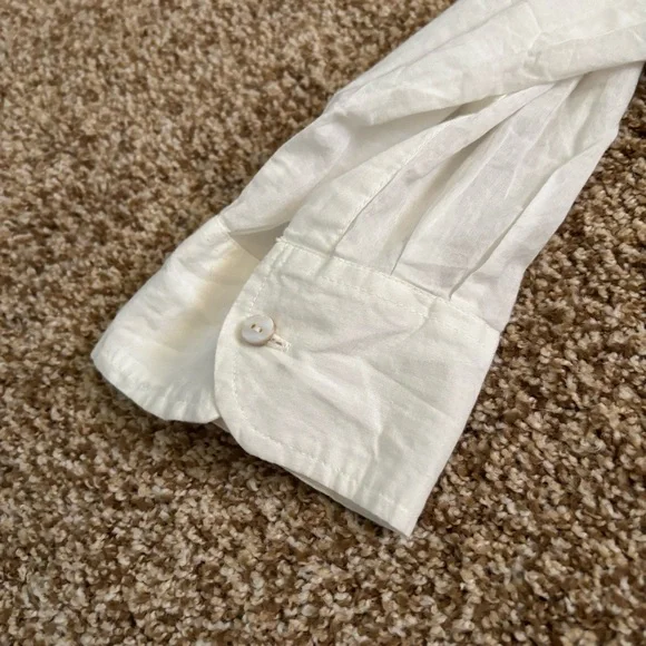 Natural Life || Oversized White Cotton Button Down Shirt Size L/XL - Picture 5 of 12